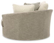 Creswell - Stone - Oversized Swivel Accent Chair - JaxCo Furniture