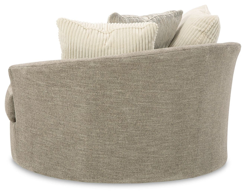 Creswell - Stone - Oversized Swivel Accent Chair - JaxCo Furniture