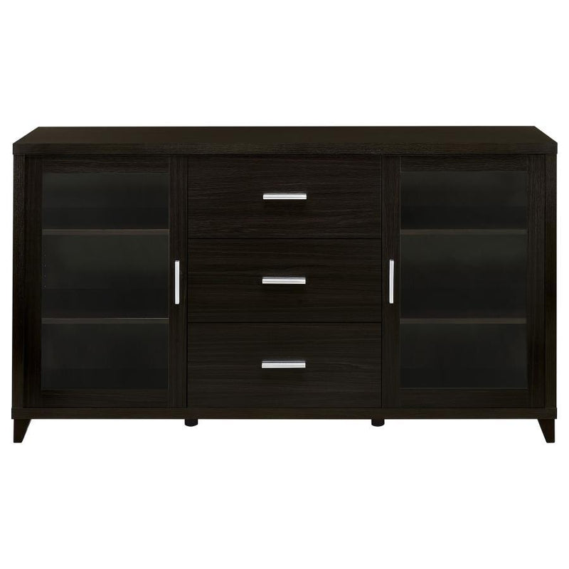 Lewes - 2 Door Engineered Wood TV Stand - Cappuccino - JaxCo Furniture