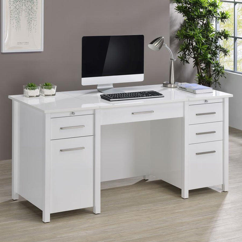 Dylan - 4-Drawer Lift Top Office Desk - JaxCo Furniture