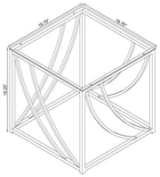 Lille - Glass Top Entryway Sofa Console Table Accents - JaxCo Furniture