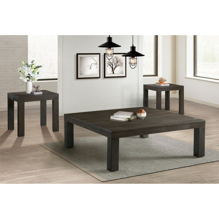 Grady - Square Coffee Table With Caster - Dark Walnut - JaxCo Furniture