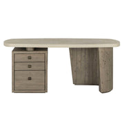 Angus - Solid Wood Desk - Distressed Gray / Antique White - JaxCo Furniture