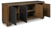 Rosswain - Warm Brown - Extra Large TV Stand - JaxCo Furniture