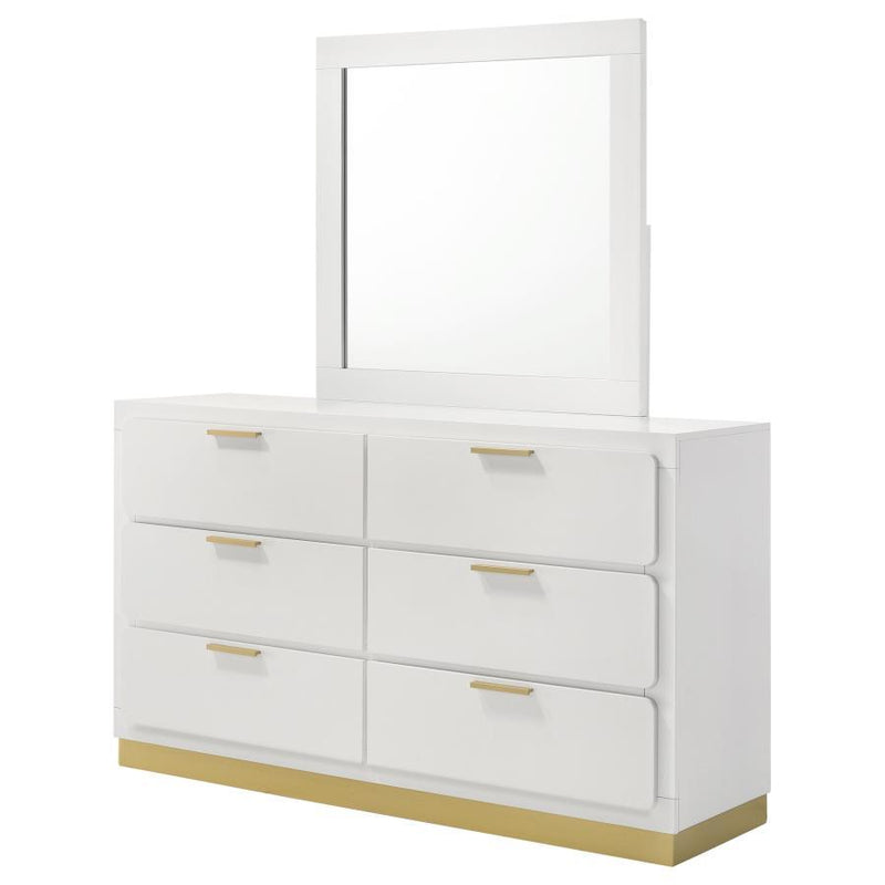 Caraway - 6-Drawer Bedroom Dresser With Mirror - JaxCo Furniture