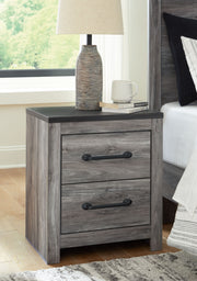 Bronyan - Dark Gray - Two Drawer Night Stand - JaxCo Furniture