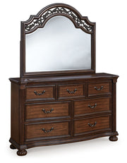 Lavinton - Brown - Dresser And Mirror - JaxCo Furniture