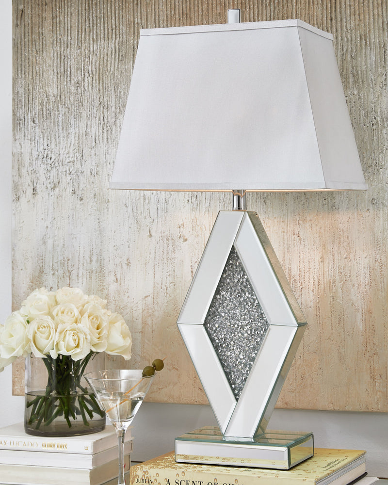 Prunella - Silver Finish - Mirror Table Lamp - JaxCo Furniture
