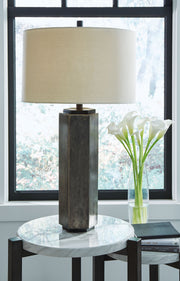 Dirkton - Antique Pewter Finish - Metal Table Lamp - JaxCo Furniture