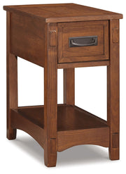 Breegin - Brown - Chair Side End Table - 1 Drawer - JaxCo Furniture