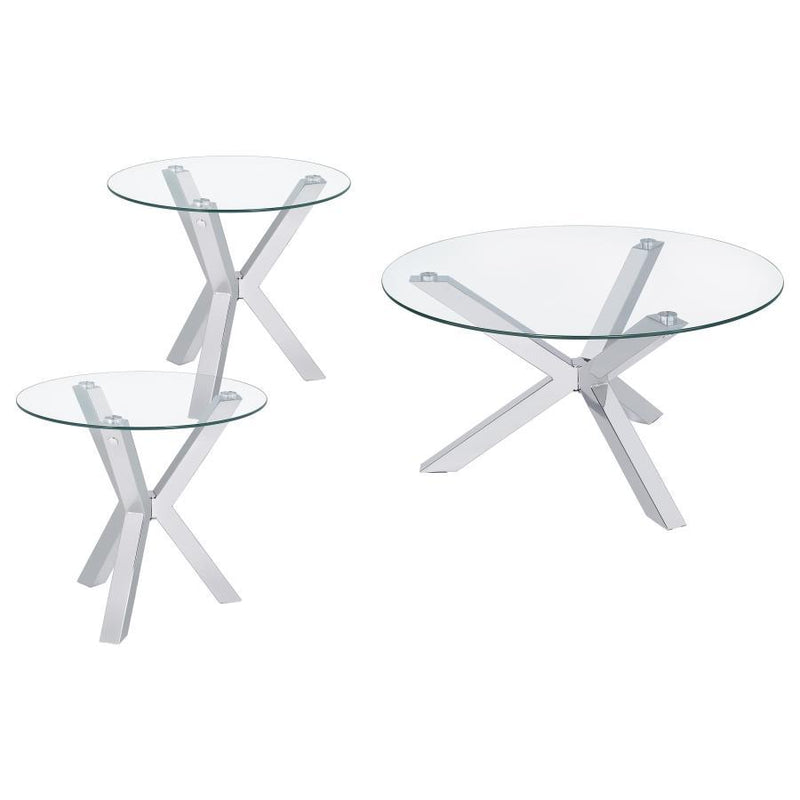 Kenzie - Round Coffee Table Set - JaxCo Furniture