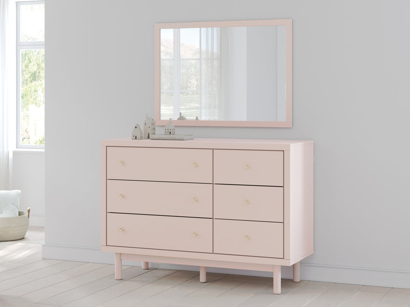 Wistenpine - Blush - Dresser And Mirror - JaxCo Furniture