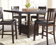Haddigan - Dark Brown - Rectangular Dining Room Counter Extension Table - JaxCo Furniture