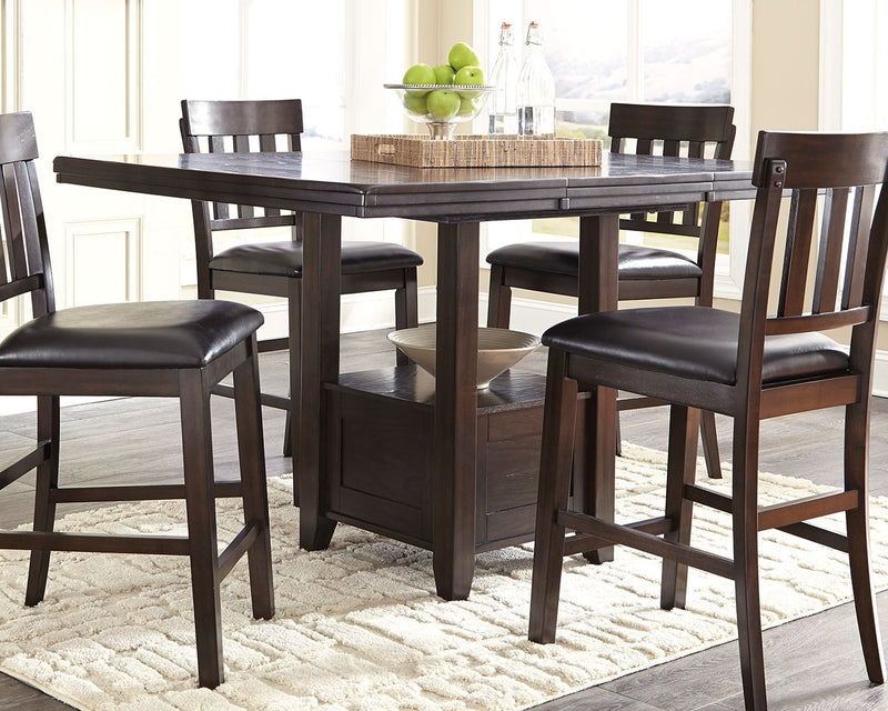 Haddigan - Dark Brown - Rectangular Dining Room Counter Extension Table - JaxCo Furniture