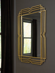 Claybrook - Gold Finish - Accent Mirror - JaxCo Furniture