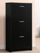 Vivian - 3-Drawer Engineered Wood Shoe Cabinet - Black - JaxCo Furniture