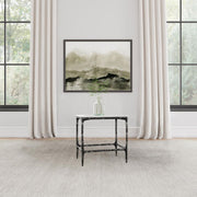 Ebby - Square Genuine Marble Top Metal End Table - White - JaxCo Furniture