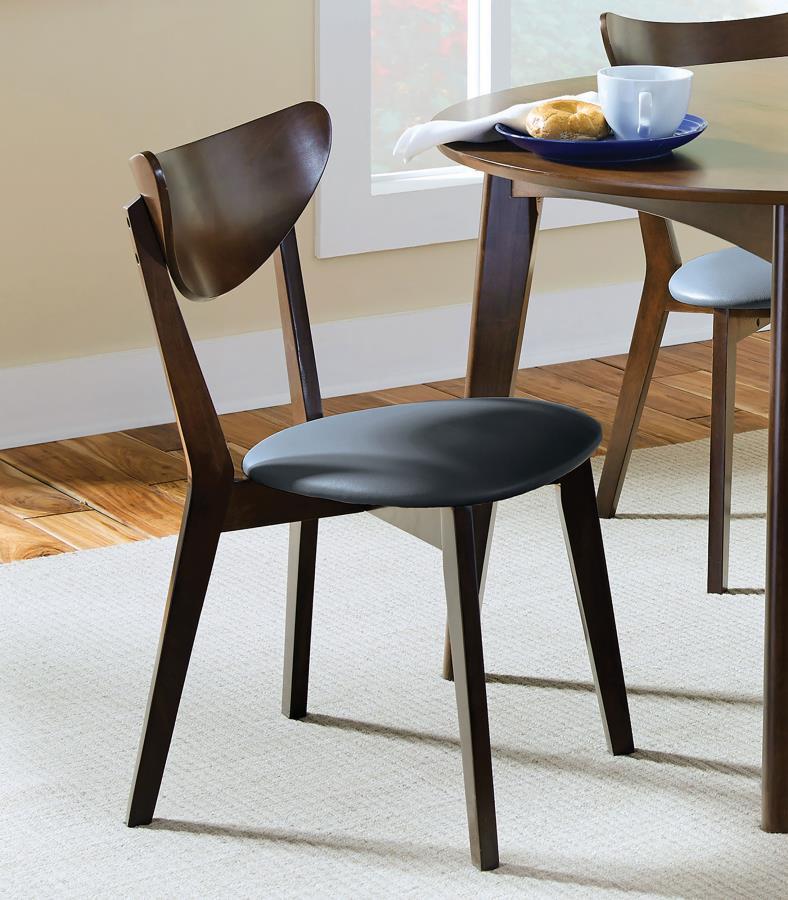 Jedda - Wood Dining Side Chair (Set of 2) - Dark Walnut And Black - JaxCo Furniture