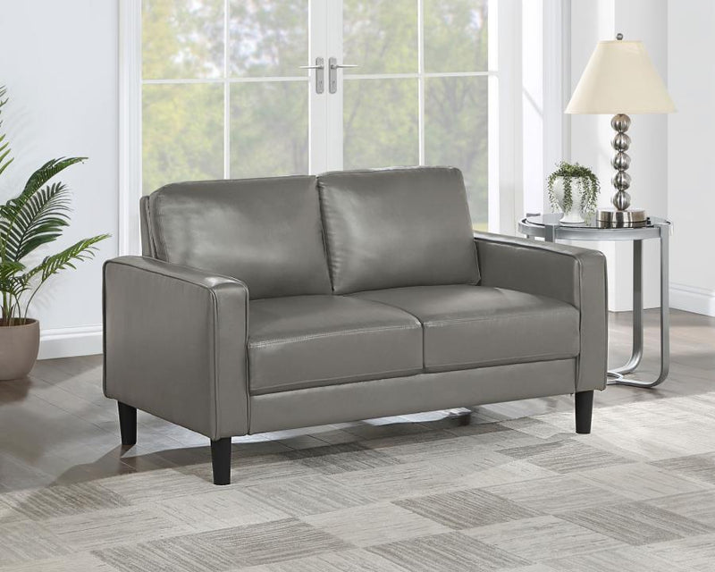 Ruth - Upholstered Track Arm Loveseat - JaxCo Furniture