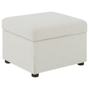 Winter - Upholstered Hydraulic Lift Top Storage Ottoman - JaxCo Furniture