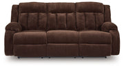 Free Wake - Chocolate - Reclining Power Sofa With Drop Down Table - JaxCo Furniture