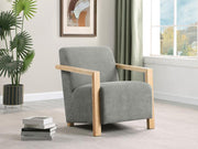 Diego - Upholstered Accent Arm Chair With Wood Arms - JaxCo Furniture