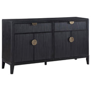 Brookmead - 4 Door Sideboard Buffet Storage Cabinet - Black - JaxCo Furniture