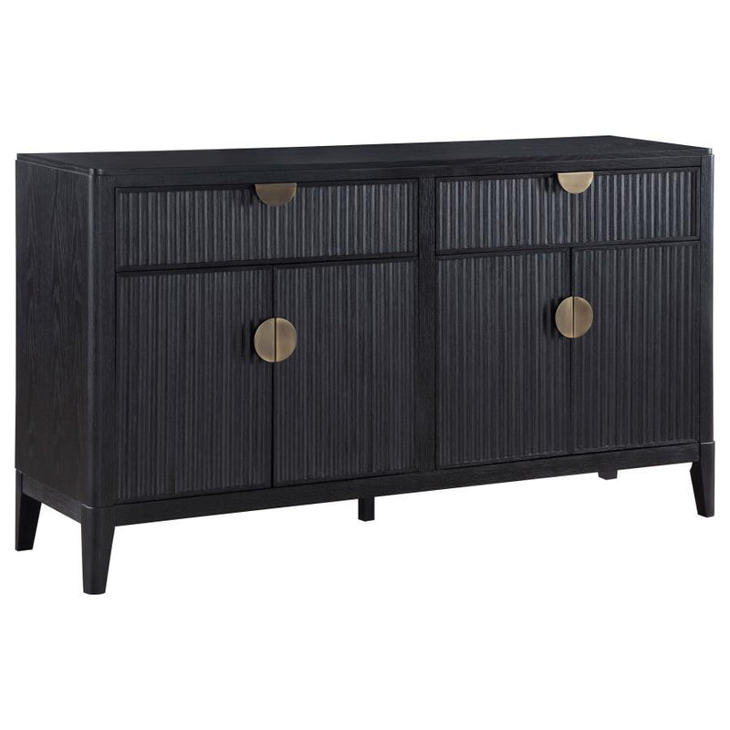 Brookmead - 4 Door Sideboard Buffet Storage Cabinet - Black - JaxCo Furniture