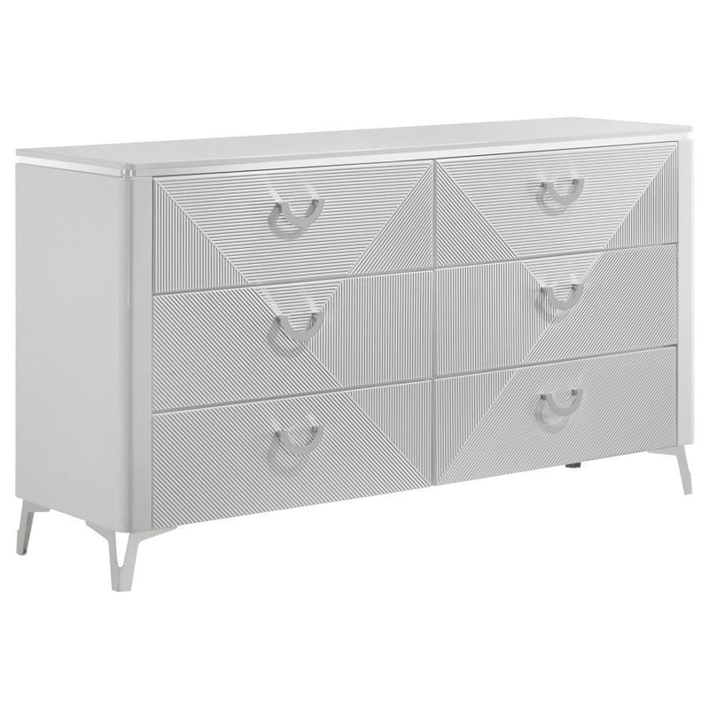 Cassia - 6-Drawer Bedroom Dresser Cabinet - JaxCo Furniture