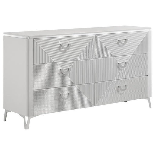 Cassia - 6-Drawer Bedroom Dresser Cabinet - JaxCo Furniture