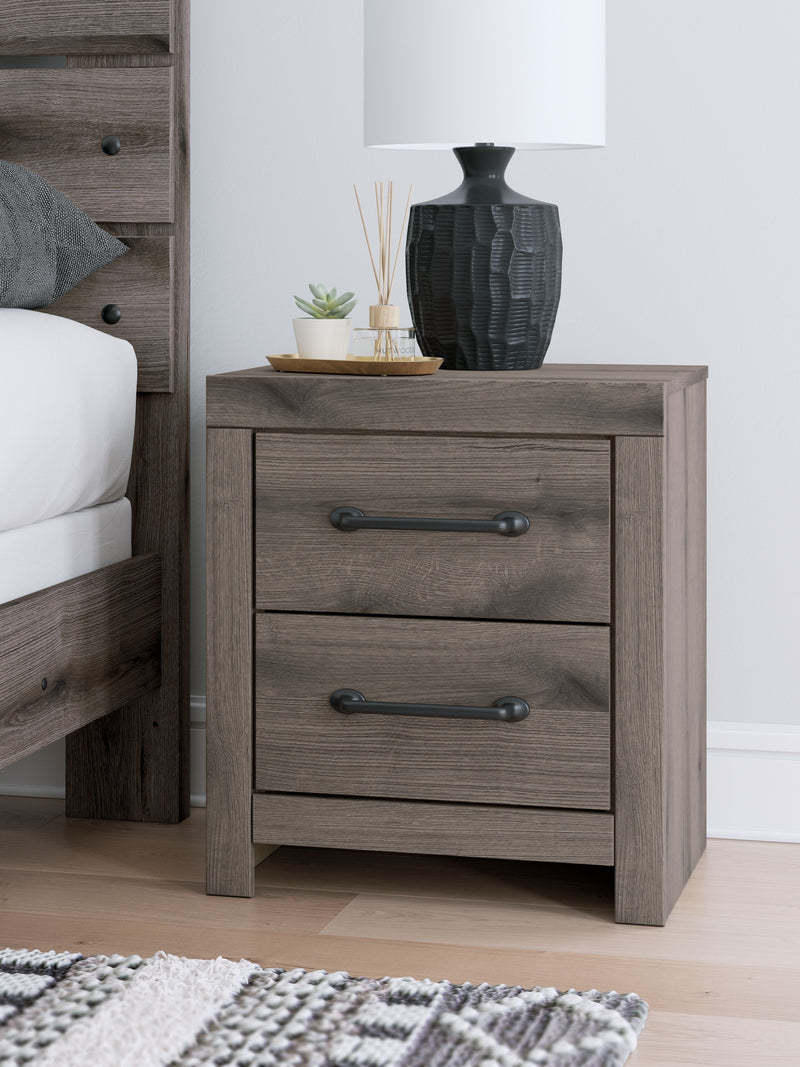 Graystorm - Brown Gray - Two Drawer Night Stand - JaxCo Furniture