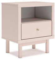 Wistenpine - Blush - One Drawer Night Stand - JaxCo Furniture