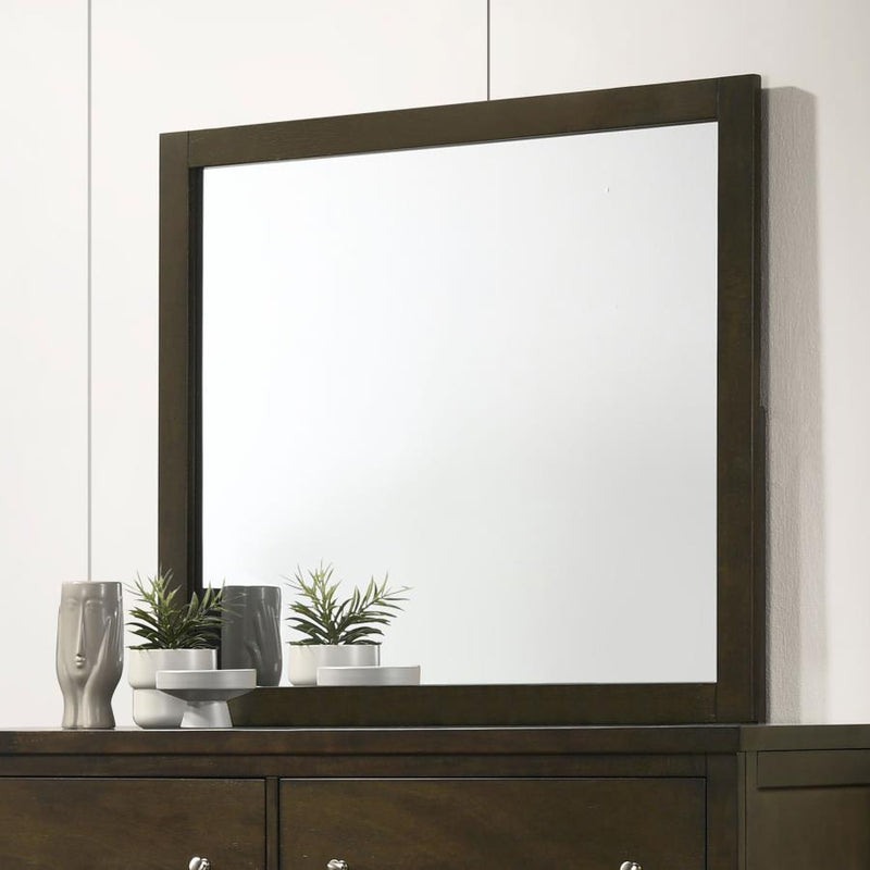 Wilkes - Dresser Mirror - Dark Cocoa - JaxCo Furniture