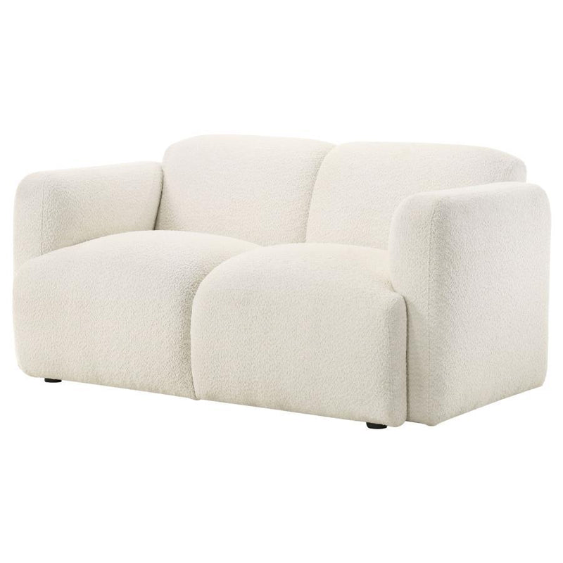Dorset - Fabric Upholstered Round Track Arm Loveseat - JaxCo Furniture