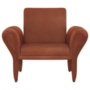Liana - Upholstered Roll Arm Accent Armchair - Rust - JaxCo Furniture