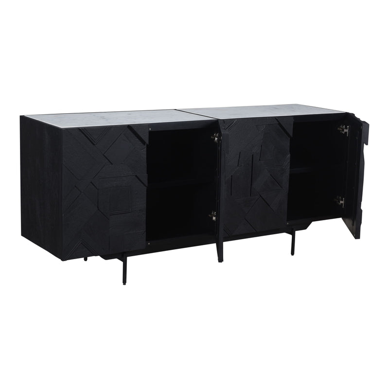 Kattan - Sideboard - Black - Wood - JaxCo Furniture