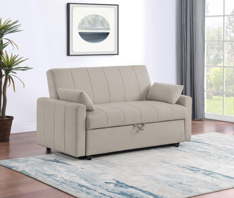 Portland - Boucle Upholstered Sleeper Sofa Bed - JaxCo Furniture