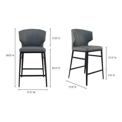 Delaney - Counter Stool - Gray - JaxCo Furniture