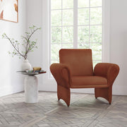 Liana - Upholstered Roll Arm Accent Armchair - Rust - JaxCo Furniture