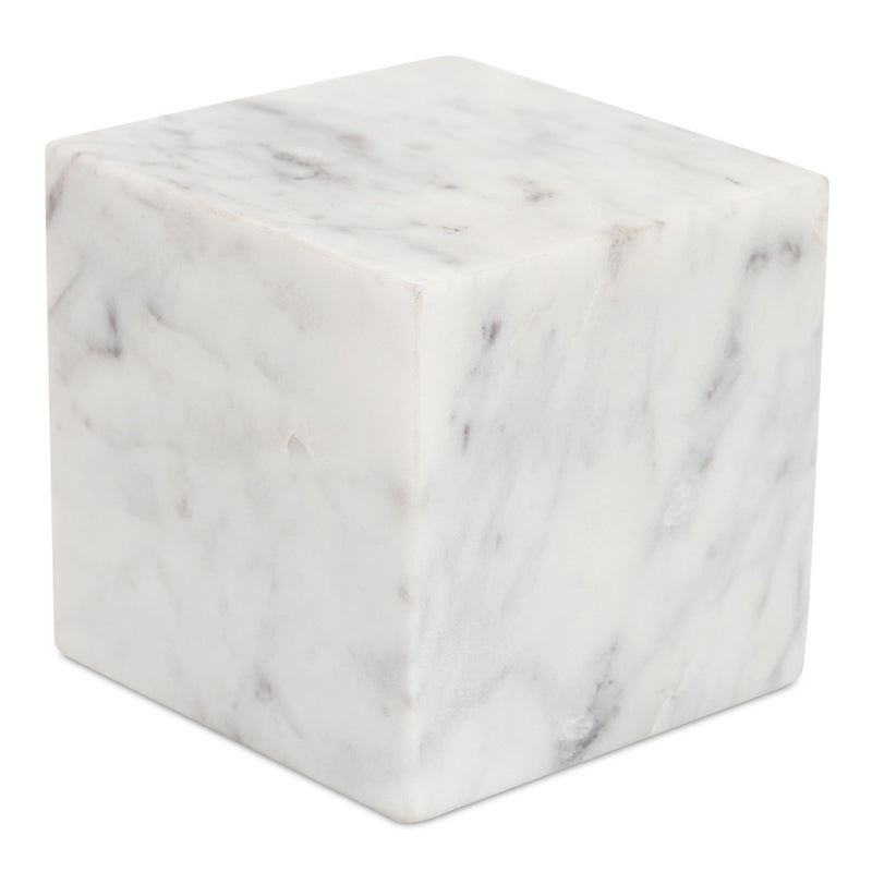 Cora - Cube Tabletop Accent - White - JaxCo Furniture