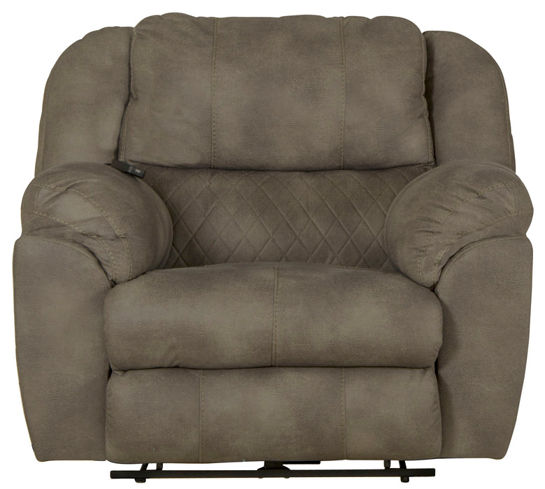 Flynn - Power Lay Flat Recliner With Power Adjustable Headrest & Lumbar And Dual Heat & Massage - Fig - JaxCo Furniture