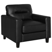 Scotland - Faux Leather Upholstered Track Arm Chair - JaxCo Furniture