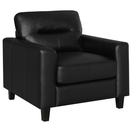 Scotland - Faux Leather Upholstered Track Arm Chair - JaxCo Furniture