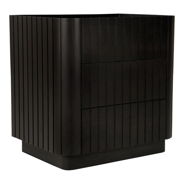 Povera - 3 Drawer Chest - Black - JaxCo Furniture