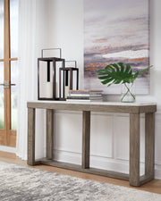 Loyaska - Brown / Ivory - Sofa Table - JaxCo Furniture