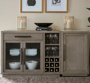 Pure Modern Dining - Multi-Functional Server With Bar Cabinet - Moonstone - JaxCo Furniture