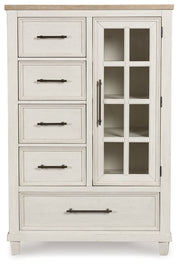 Shaybrock - Antique White / Brown - Door Chest - JaxCo Furniture