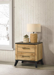 Kaywood - 2-Drawer Nightstand Bedside Table - Natural Pine - JaxCo Furniture