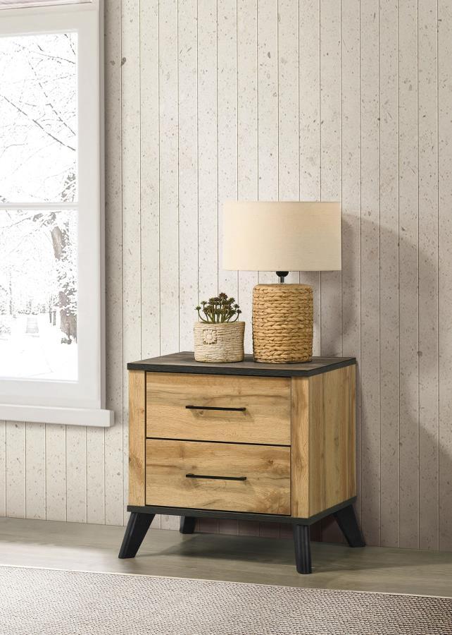 Kaywood - 2-Drawer Nightstand Bedside Table - Natural Pine - JaxCo Furniture