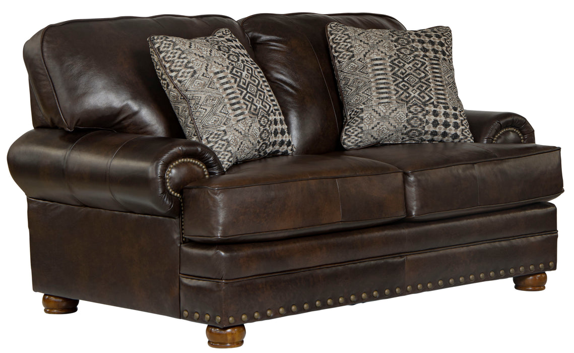 Roberto - Loveseat - Cocoa - Leather - JaxCo Furniture